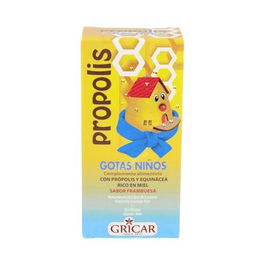 Gricar Propolis Baby Sin Alc Gotas 50Ml. Suplemento Inmune Infantil con Própolis y Equinácea Sabor Frambuesa