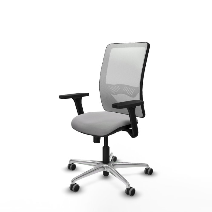 PIQUERAS Y CRESPO Silla de oficina Zulema con mecanismo Sincro, brazos 3D y malla blanca PIQUERAS Y CRESPO Silla de oficina Zulema con mecanismo Sincro, brazos 3D y malla blanca