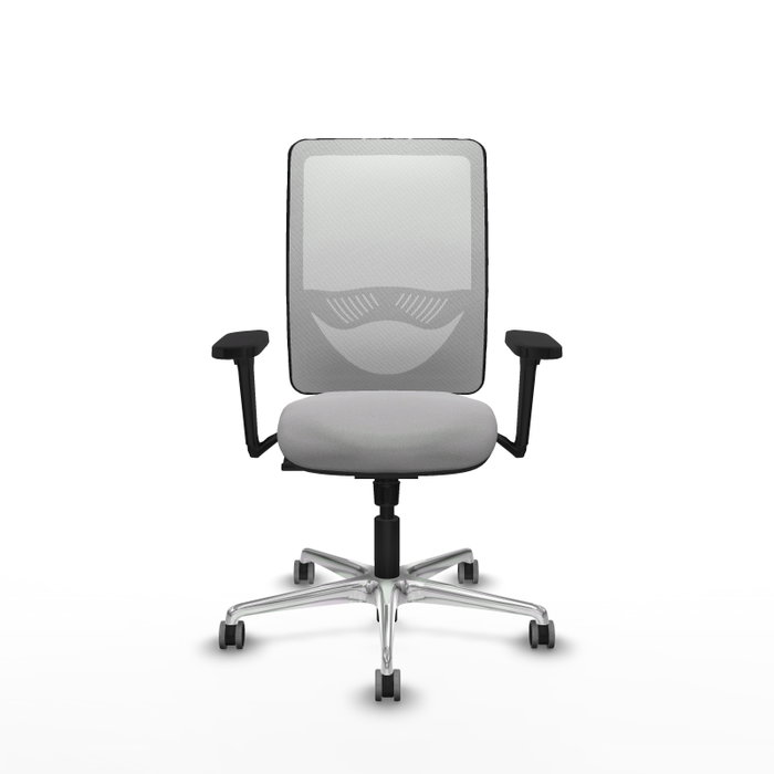 PIQUERAS Y CRESPO Silla de oficina Zulema con mecanismo Sincro, brazos 3D y malla blanca PIQUERAS Y CRESPO Silla de oficina Zulema con mecanismo Sincro, brazos 3D y malla blanca