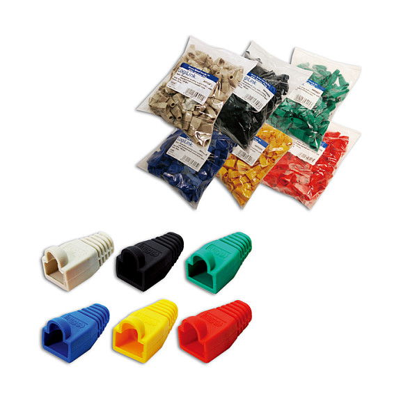 LogiLink Knickschutztülle Grau 100, Fuelle Antitorsion para Cable, Manguito Giratorio, Gris