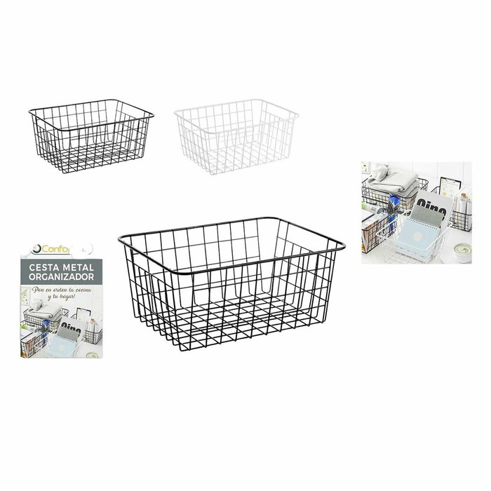 Cesta Multiusos Confortime 32 x 25 x 14 cm (12 Unidades)