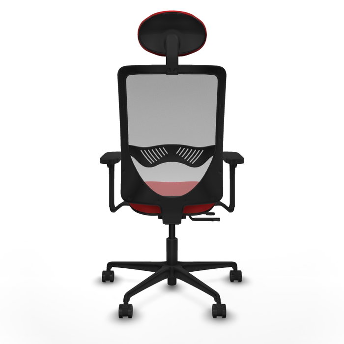 PIQUERAS Y CRESPO Silla de oficina Zulema con mecanismo Sincro/Traslack, Rojo y Gris
