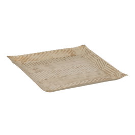 Bandeja Oro-Beige Metal 30 X 30 X 2 cm (Set de 2)