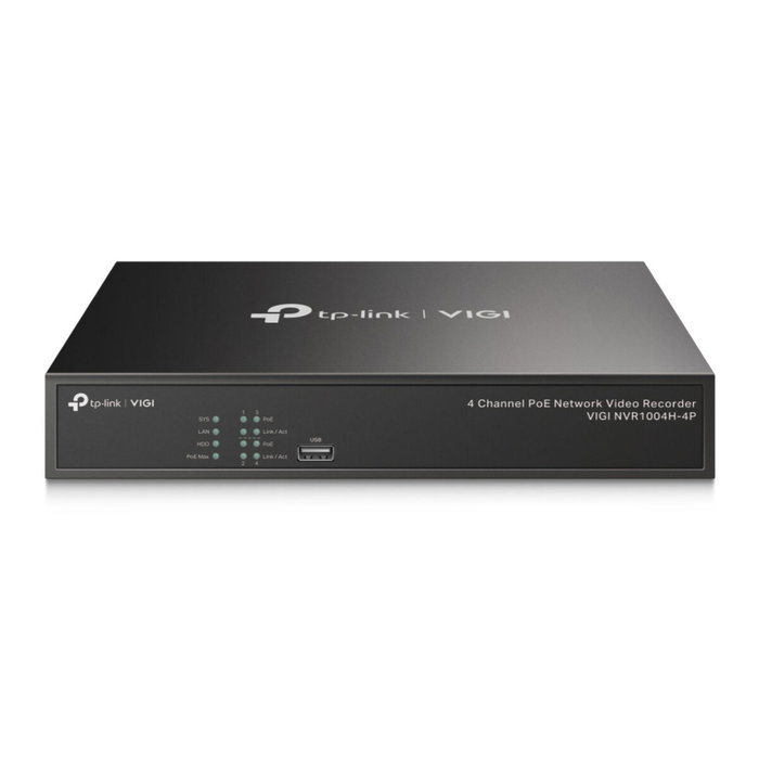 TP-Link VIGI NVR1004H-4P NVR de 4 canales con PoE TP-Link VIGI NVR1004H-4P NVR de 4 canales con PoE