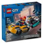 LEGO City Karts y Pilotos de Carreras 60400 con 2 Minikarts y 2 Minifiguras de Piloto