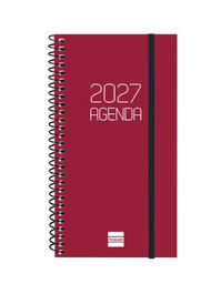 Finocam Agenda Anual 2027 Espiral Basic Opaque Bordeus