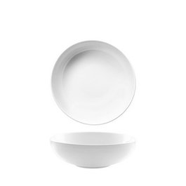 OYV Plato Hondo Coupe 18 cm - Plato de Porcelana Blanco para Vajilla (Set de 24)