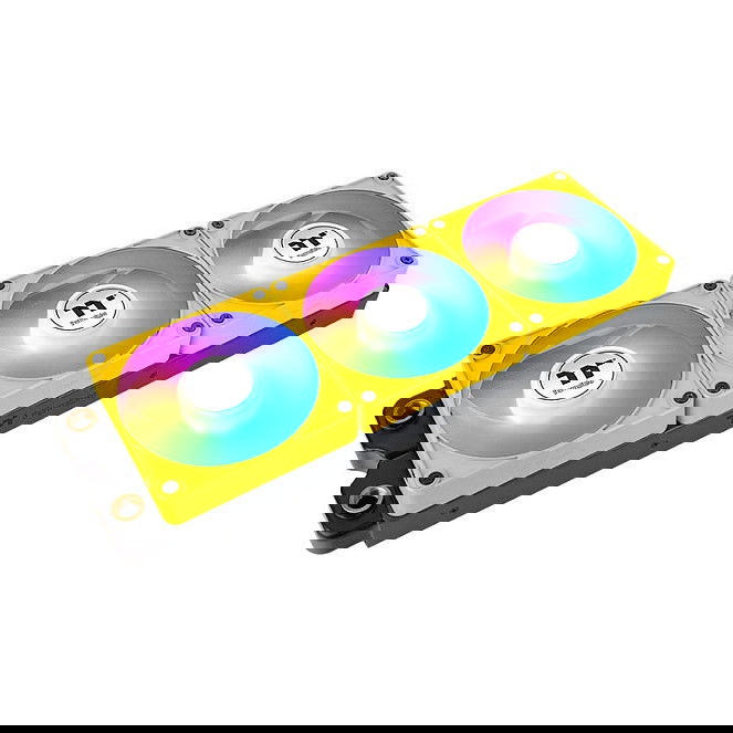 Thermaltake CT140 EX Reverse ARGB Sync Ventilador PC 140mm Amarillo 3 Unidades