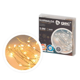 Bambasy Guirnalda alambre LED 3,9M Luz cálida