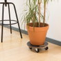 Bricotech Base de Madera Redonda con Ruedas 38x11cm