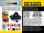 Bricotech Base de Madera Redonda con Ruedas 38x11cm