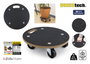 Bricotech Base de Madera Redonda con Ruedas 38x11cm