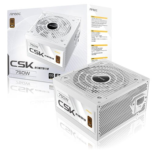 Antec Fuente de alimentación CSK750DCWHITE 750W 80+ Bronze Blanco Antec Fuente de alimentación CSK750DCWHITE 750W 80+ Bronze Blanco