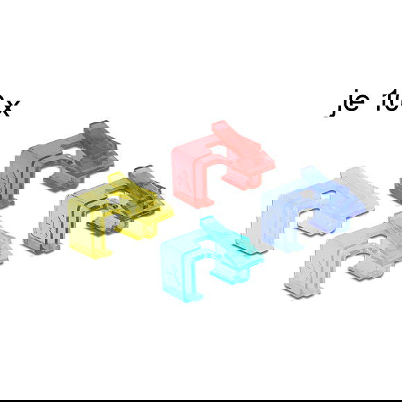 DeLOCK 86421 40 Piezas Klammer RJ45, Abrazaderas para Cable Multicolor, Ancho 17.2 mm DeLOCK 86421 40 Piezas Klammer RJ45, Abrazaderas para Cable Multicolor, Ancho 17.2 mm