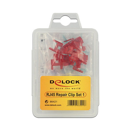 DeLOCK 86421 Clip de reparación de cable RJ45 Multicolor (40 piezas)