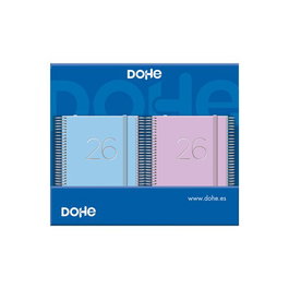 DOHE Agenda Anual Gloss con Espiral y Tapa Extra, Expositor de 12 unidades