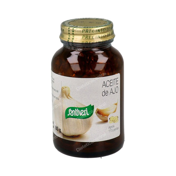 Santiveri Aceite de Ajo en Perlas - Complemento Alimenticio - 115 Perlas Santiveri Aceite de Ajo en Perlas - Complemento Alimenticio - 115 Perlas