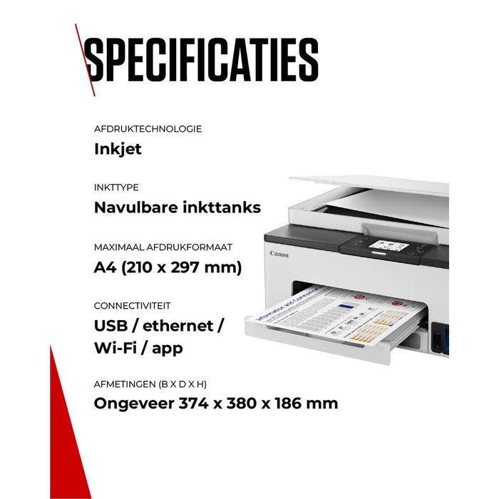 Canon MAXIFY GX1050 Multifunción MegaTank Blanco/Negro