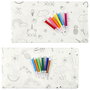 Party Time Mantel para Colorear con 5 Rotuladores, Unicornio, Llama, 120x180cm