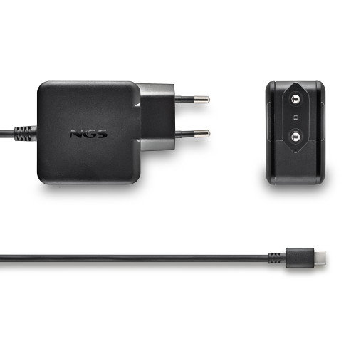 NGS Cargador de Pared GAN45W-C USB-C 45 W Negro NGS Cargador de Pared GAN45W-C USB-C 45 W Negro