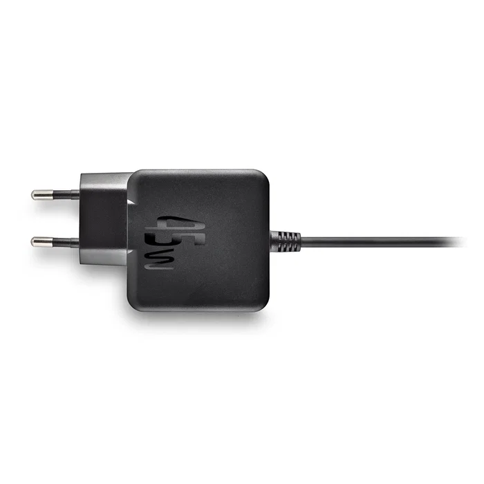 NGS Cargador de Pared GaN 45W USB-C (GAN45W-C) con PD 3.0, PPS, para Portátil, Tablet y Smartphone, Negro, Cable 1.5m