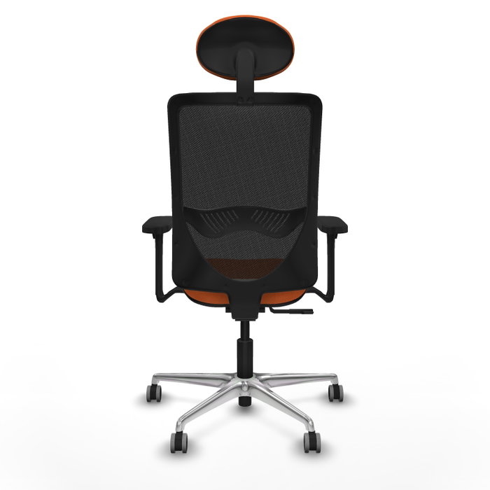 PIQUERAS Y CRESPO Silla de oficina Zulema con mecanismo Sincro, Tela Naranja y Malla Negra PIQUERAS Y CRESPO Silla de oficina Zulema con mecanismo Sincro, Tela Naranja y Malla Negra