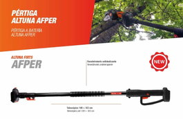 ALTUNA Pértiga Telescópica 103-163cm para Motosierra AF150/180