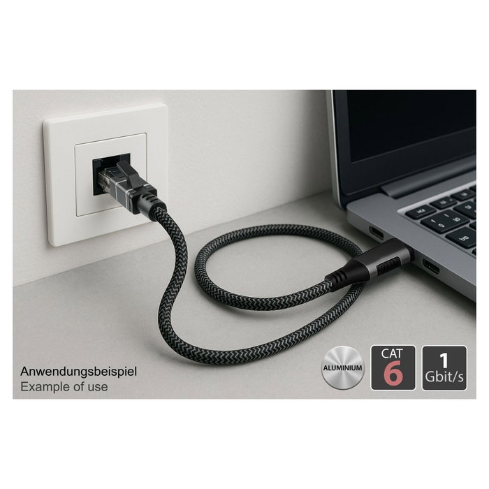 GoodConnections Cable Ethernet USB-C a RJ45 1,5m Antracita