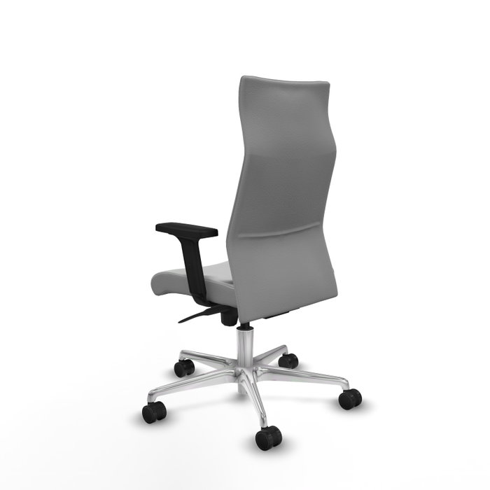 PIQUERAS Y CRESPO Sillón Albacete con mecanismo Sincro, Similpiel Gris claro, Base aluminio y Brazos 2D PIQUERAS Y CRESPO Sillón Albacete con mecanismo Sincro, Similpiel Gris claro, Base aluminio y Brazos 2D