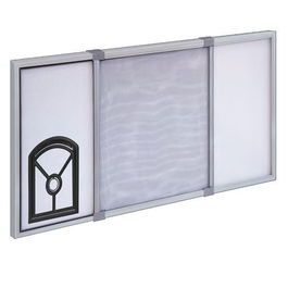 Irs Mosquitera Extensible con Gatera para Ventana y Puerta, 2 Piezas, Blanco, Marco Aluminio y Malla Fibra de Vidrio, 70 x 50 cm Extensible hasta 132 x 92 cm