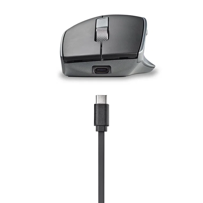 NGS LUSH-RB Ratón Inalámbrico Oficina Multimodo (RF 2.4GHz, Bluetooth 5.0) para Diestros, Silencioso, Ergonómico, 1600 DPI Ajustable, Recargable USB-C, Batería Larga Duración