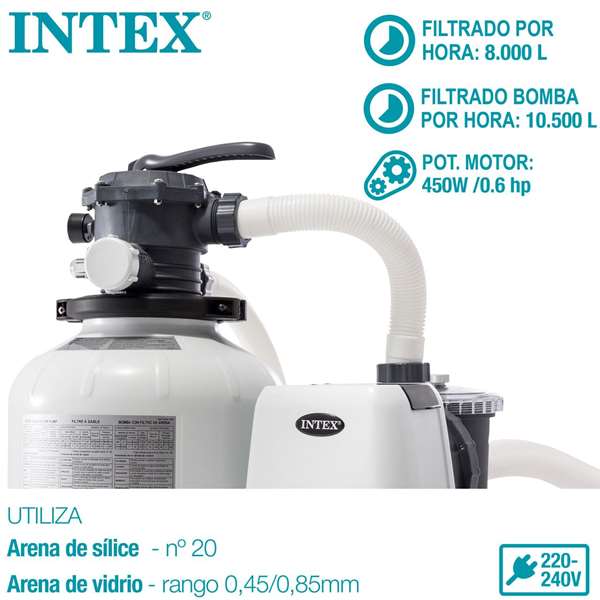 Intex Depuradora Filtro Arena Electr (220/240V) 10500 L/H
