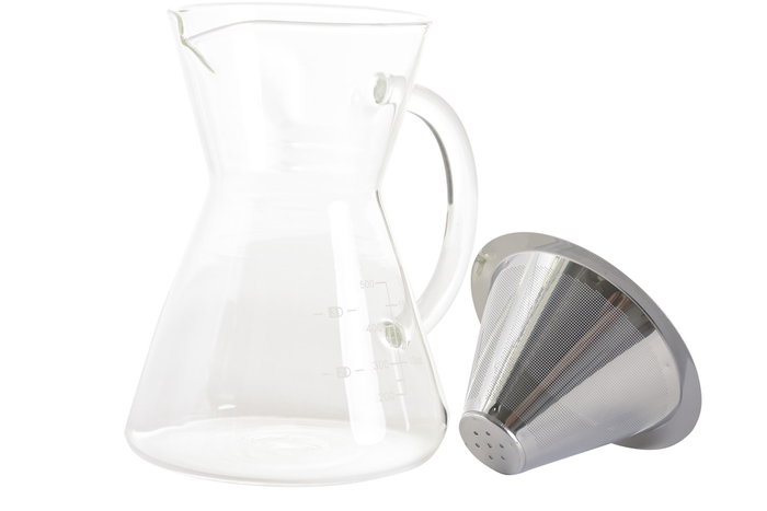 DKD Home Decor Cafetera de Borosilicato 500ml DKD Home Decor Cafetera de Borosilicato 500ml