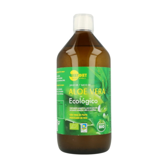 Waydiet Natural Products Jugo de Aloe Vera Ecológico con Pulpa 1L