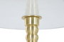 DKD Home Decor Mesita Auxiliar de Cristal y Mármol Blanco y Dorado