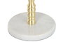 DKD Home Decor Mesita Auxiliar de Cristal y Mármol Blanco y Dorado