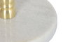 DKD Home Decor Mesita Auxiliar de Cristal y Mármol Blanco y Dorado