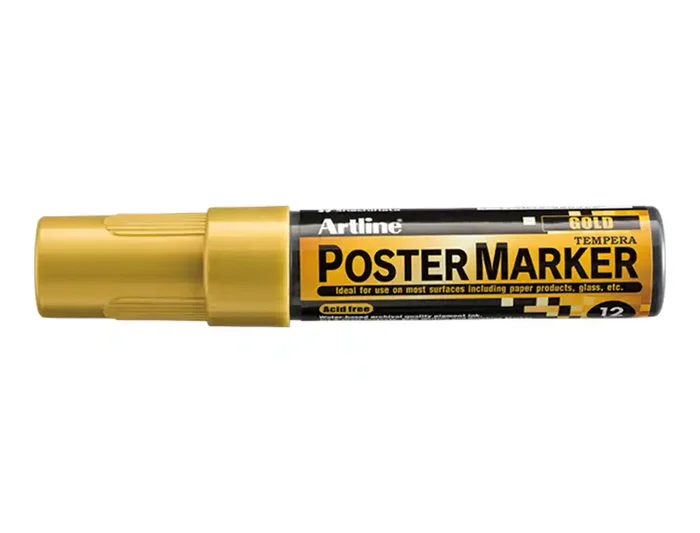 Artline Rotulador EPP-12 Poster Marker Punta Rectangular 12 mm Color Oro