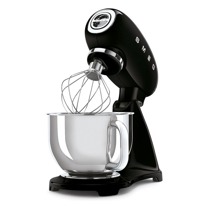 Smeg SMF03BLEU Batidora de varillas, Negro, 800W, 4.8L, Aluminio y acero inoxidable