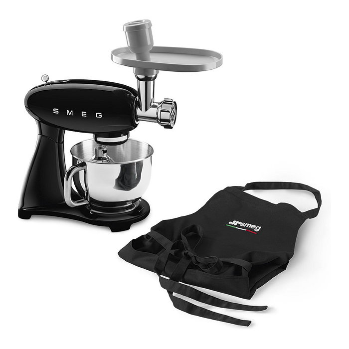 Smeg SMF03BLEU Batidora de varillas, Negro, 800W, 4.8L, Aluminio y acero inoxidable