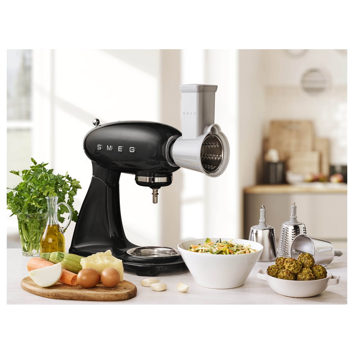 Smeg SMF03BLEU Batidora de varillas, Negro, 800W, 4.8L, Aluminio y acero inoxidable