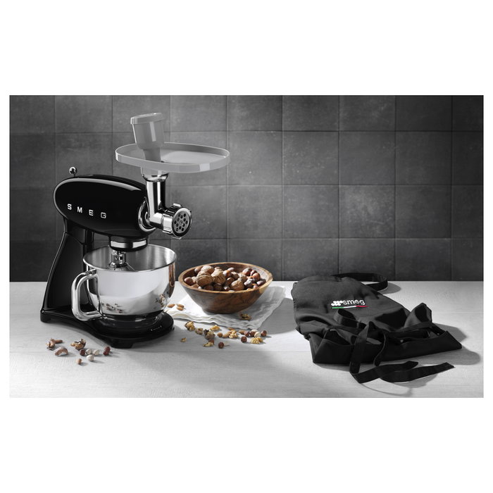 Smeg SMF03BLEU Batidora de varillas, Negro, 800W, 4.8L, Aluminio y acero inoxidable