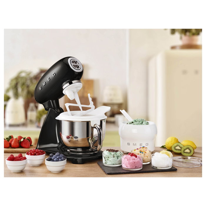Smeg SMF03BLEU Batidora de varillas, Negro, 800W, 4.8L, Aluminio y acero inoxidable
