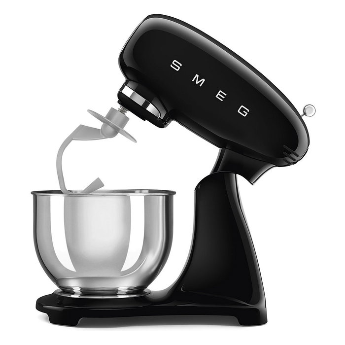 Smeg SMF03BLEU Batidora de varillas, Negro, 800W, 4.8L, Aluminio y acero inoxidable