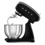 Smeg SMF03BLEU Batidora de varillas, Negro, 800W, 4.8L, Aluminio y acero inoxidable