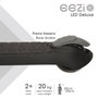 EEZI Patinete de 3 ruedas negro con luces y manillar plegable