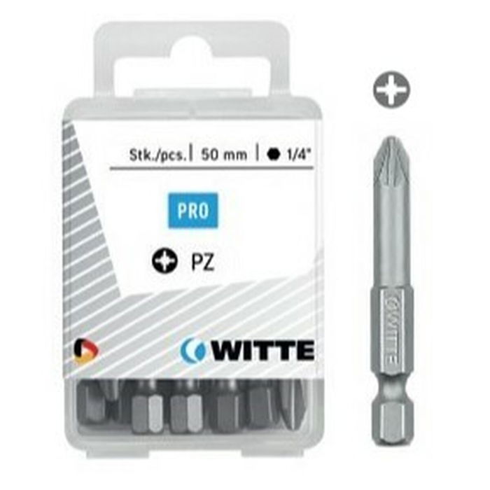 Juego de puntas WITTE Pozidriv PZ2 5 Unidades Juego de puntas WITTE Pozidriv PZ2 5 Unidades