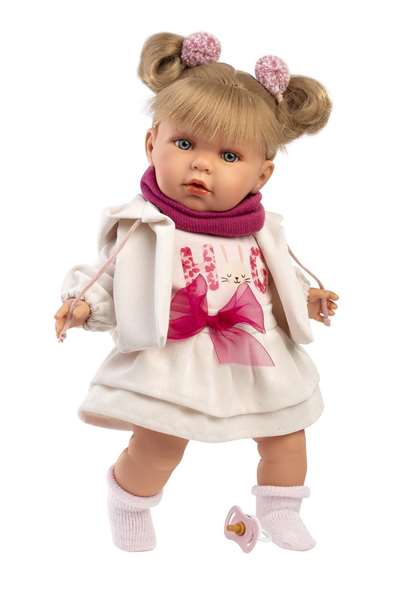 Llorens Muñeca Julia Llorona 42 cm Cuerpo de Tela con Sonido