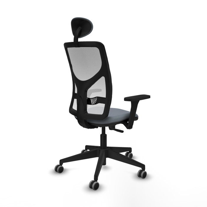PIQUERAS Y CRESPO Silla de oficina Motilla con mecanismo Sincro, Gris y Blanco
