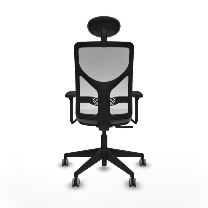 PIQUERAS Y CRESPO Silla de oficina Motilla con mecanismo Sincro, Gris y Blanco